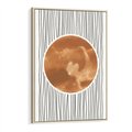 Obraz w ramie 50x70 - Eteryczne Krągłe Echa - boho obraz, geometria - rama drewno