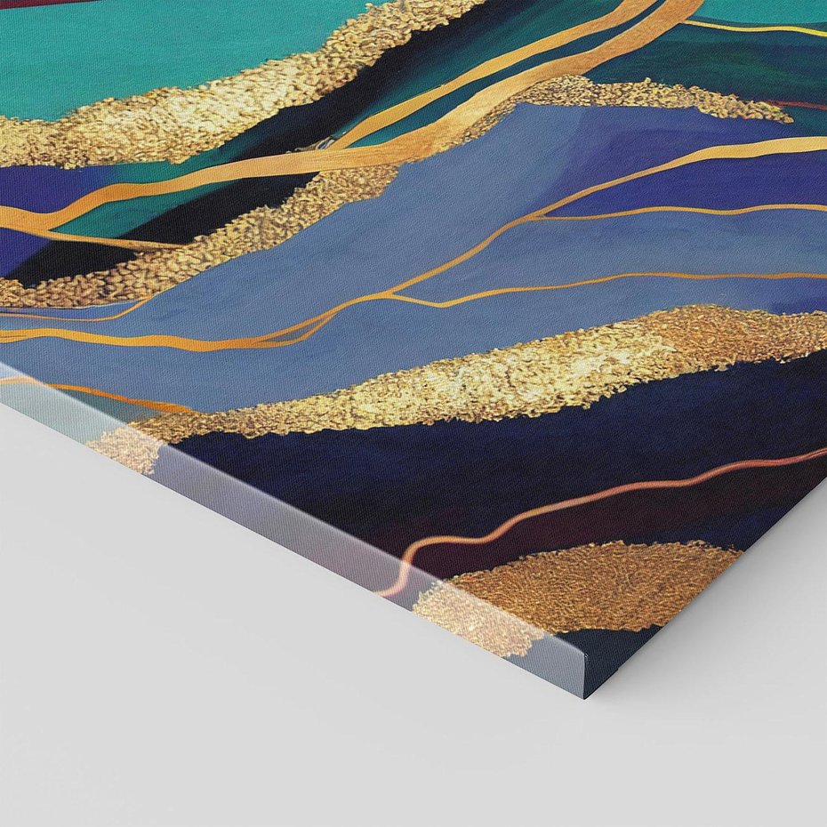 Obraz na płótnie 80x80 - Sztorm malarskich emocji - marmur, abstrakcyjna grafika