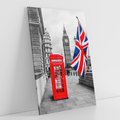 Obraz na płótnie 70x100 - Londyńska Budka przy Big Benie - Londyn, budka