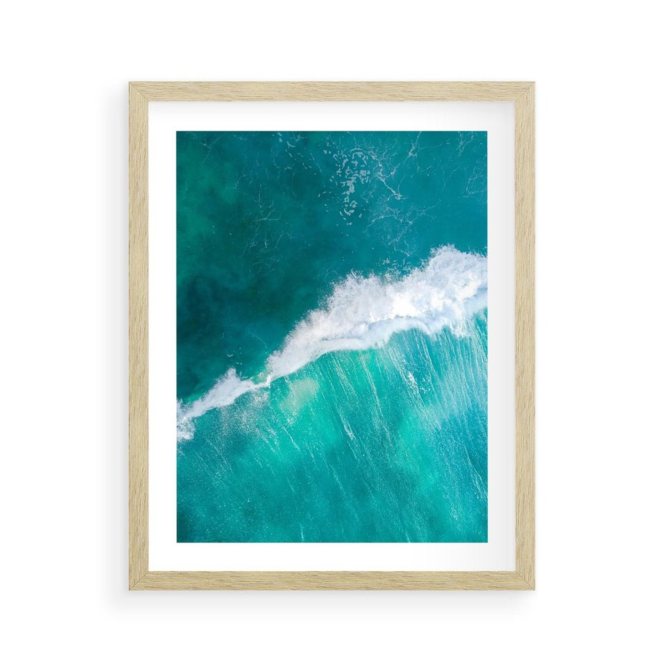 Plakat w ramie 40x50 - Siła i Spokój - morze, ocean - rama drewno