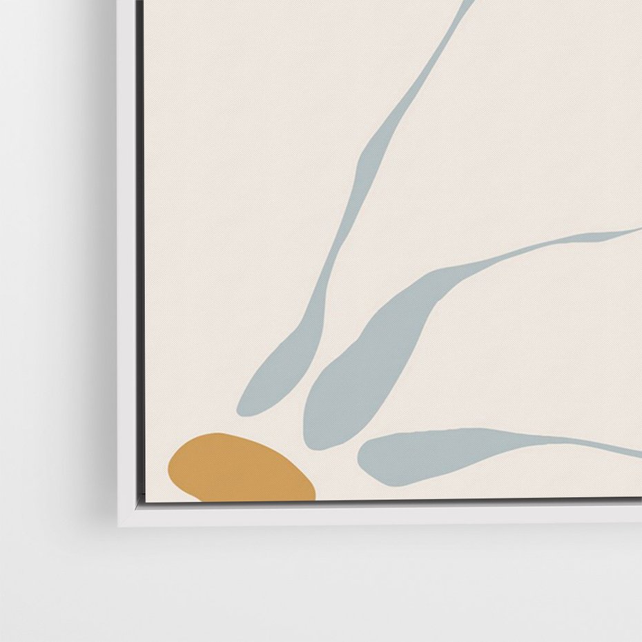 Obraz w ramie 50x70 - Pastelowe Marzenia Kwiatów - kwiaty, nowoczesne i minimalistyczne - rama biała