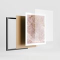 Plakat w ramie 40x50 - Wyjątkowa Stylizacja - marmur, złoto - rama czarna