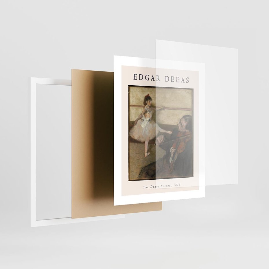 Plakat w ramie 40x50 - Klasyka Baletu - Edgar Degas, reprodukcja obrazu - rama biała