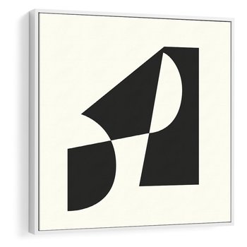 Obraz w ramie 50x50 - Rozświetlony Cień - abstrakcyjna sztuka, geometria - rama biała