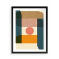 Plakat w ramie 50x70 - Geometryczna Ekspresja - geometria, plakat - rama czarna
