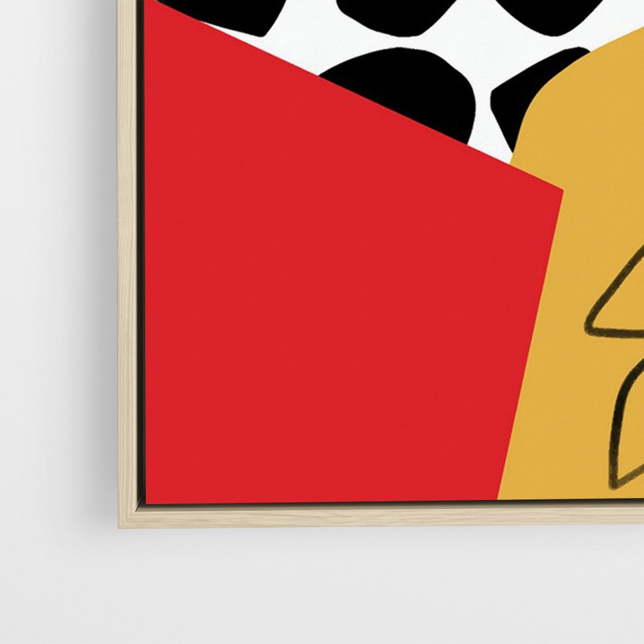 Obraz w ramie 50x70 - Księga Form i Plam - abstrakcyjna kompozycja, różne tekstury - rama drewno