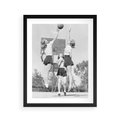 Plakat w ramie 40x50 - Sport to Zdrowie - retro zdjęcie, czarno białe - rama czarna