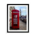 Plakat w ramie 50x70 - Londyńska budka telefoniczna - budka, telefoniczna - rama czarna