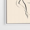 Obraz w ramie 100x70 - Piękno w Minimalizmie - abstrakcyjny rysunek, minimalistyczna kreska - rama biała