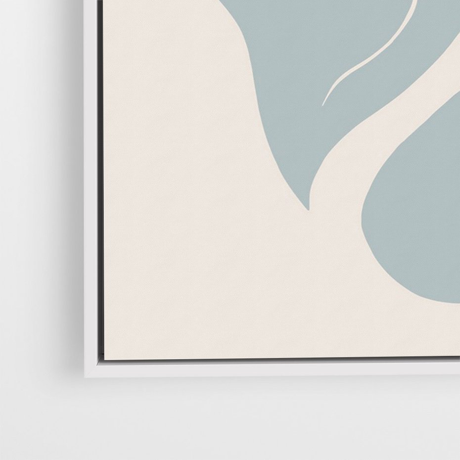 Obraz w ramie 80x120 - Kwiaty Pasteli - kwiaty, nowoczesne i minimalistyczne - rama biała