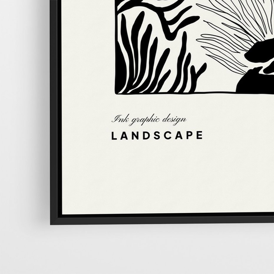 Obraz w ramie 70x100 - Boho Oaza - kaktusy, rośliny - rama czarna