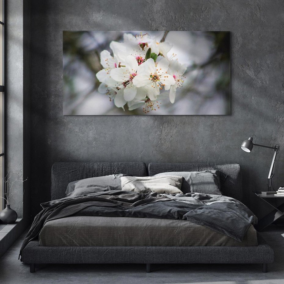 Obraz na płótnie 140x70 - Kwiatowa harmonia w tonacji pastelowej - kwiat, kwiaty