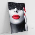 Obraz na płótnie 70x100 - Piękno usta i szminka - usta, szminka