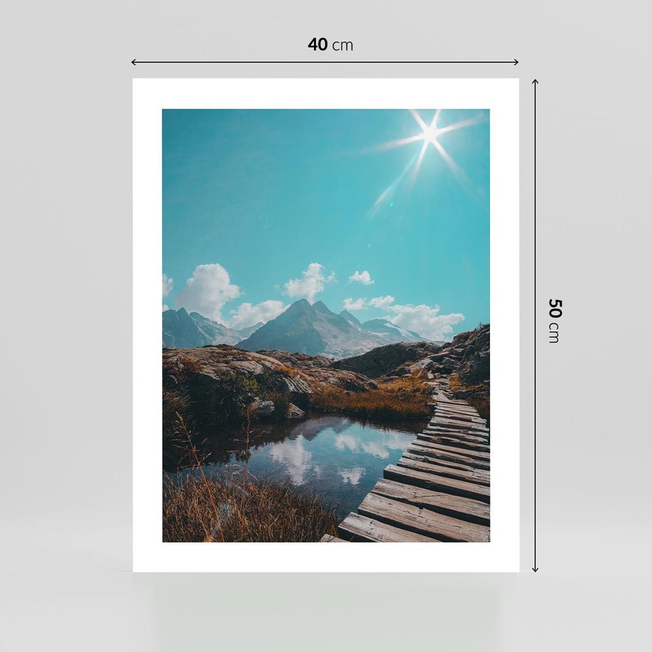 Plakat bez ramy 40x50 - Inspirujący Pejzaż - ścieżka, górska