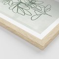 Plakat w ramie 50x70 - Spokojne Poddanie Naturze - zielony plakat, roślinne inspiracje - rama drewno
