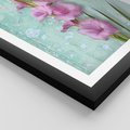Plakat w ramie 30x40 - Piękno w delikatności - kwiaty, różowe - rama czarna