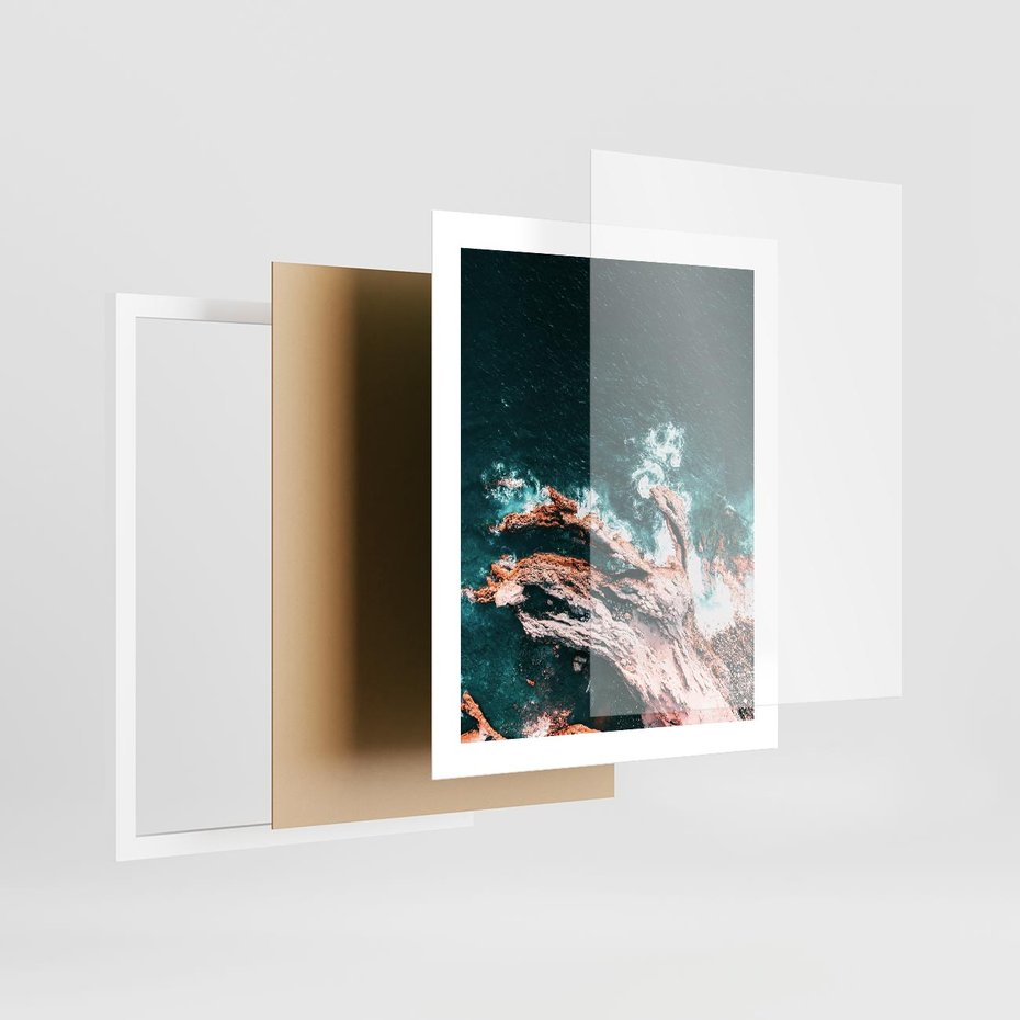 Plakat w ramie 40x50 - Morze w Perspektywie - morze, ocean - rama biała