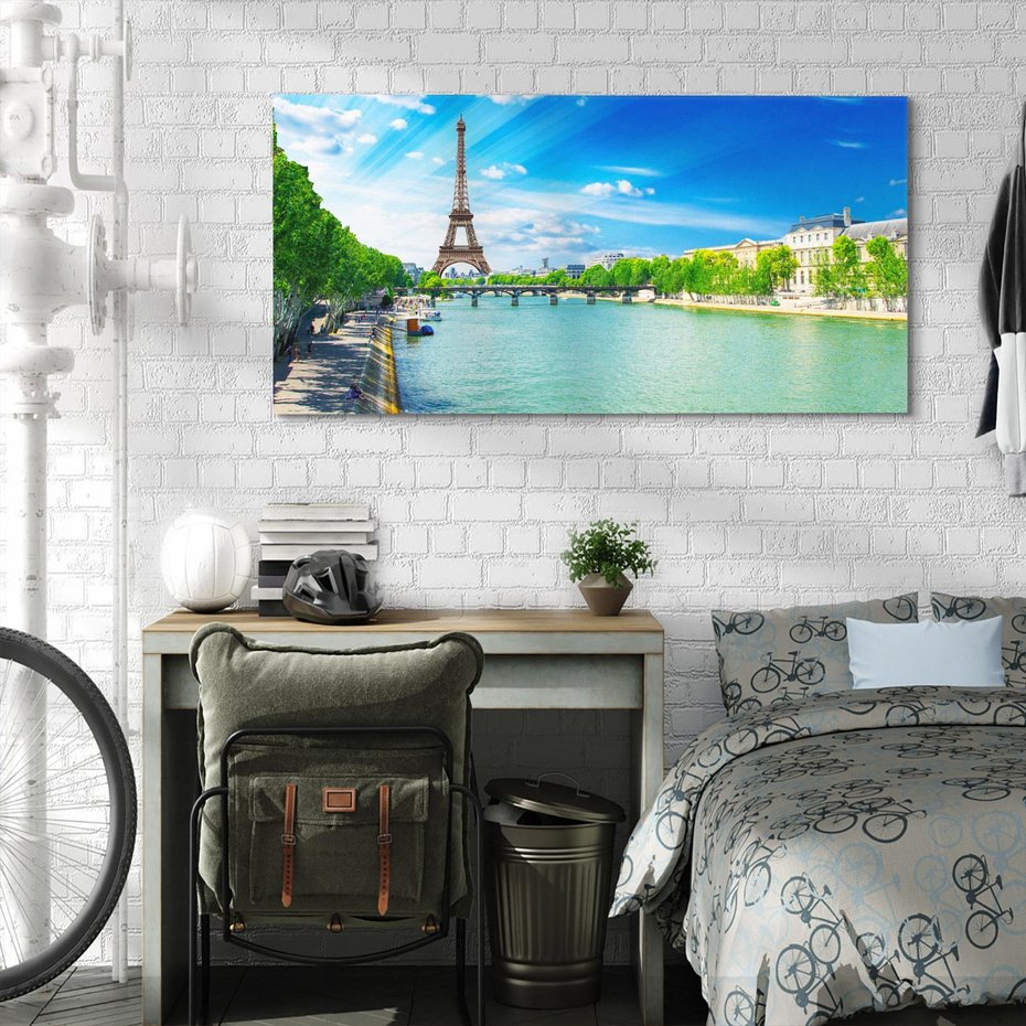 Obraz na płótnie 100x50 - Romantyczne spotkanie - Paryż, Wieża