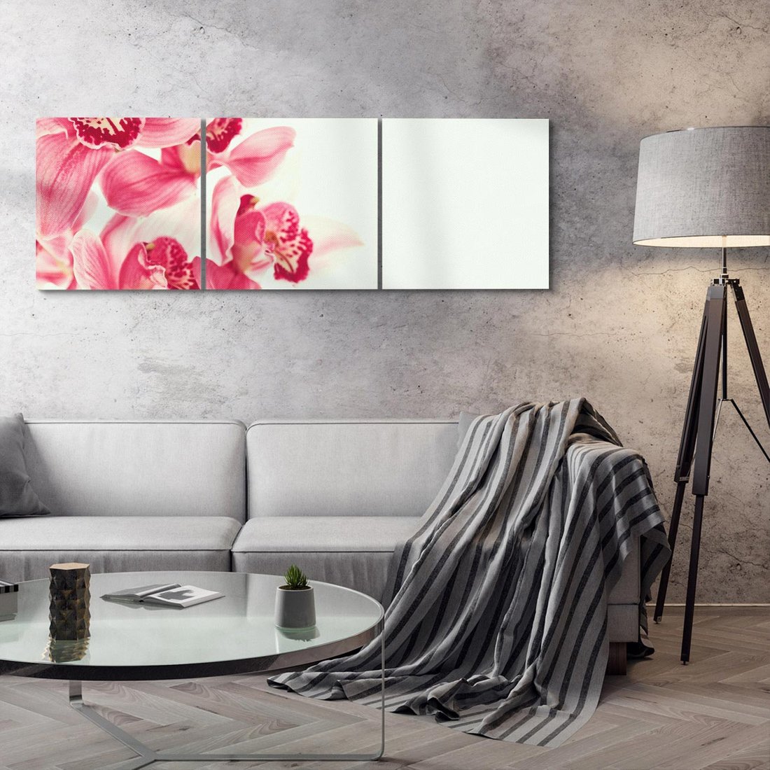 Obraz na płótnie 120x40 - Orchidea - delikatne kwiaty - orchidea, kwiaty