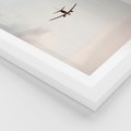 Plakat w ramie 30x40 - W Powietrzu: Samolot na Niebie - samolot w przestworzach, samolot na niebie - rama biała