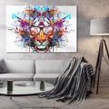 Obraz na płótnie 120x80 - Tygrys w graficznej oprawie - tygrys, grafika