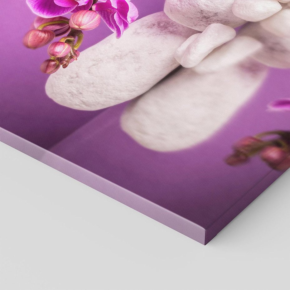 Obraz na płótnie 50x50 - Kwiatowy Relaks - orchidea, kwiat