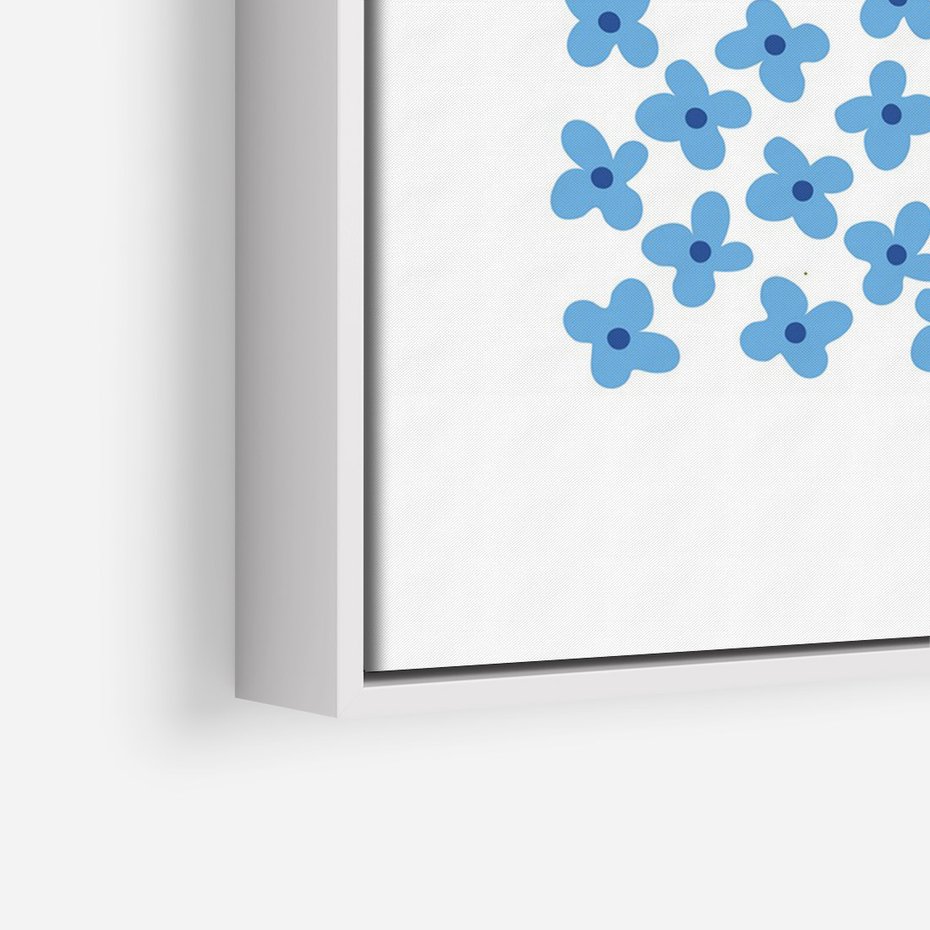 Obraz w ramie 80x120 - Księga Kształtów Bez Granic - kwiaty, sztuka nowoczesna - rama biała