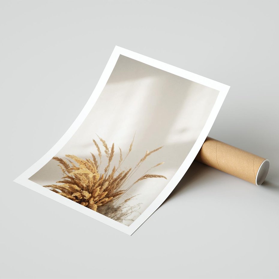 Plakat bez ramy 50x70 - mpresyjne układy traw - boho, trawy