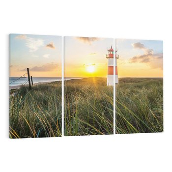 Obraz na płótnie 120x80 - Magia latarni przy zachodzie - latarnia, zachód