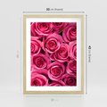 Plakat w ramie 30x40 - Romantyczne róże w pełnym rozkwicie - róże, kwiaty - rama drewno