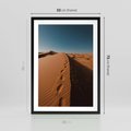 Plakat w ramie 50x70 - Piasek pustyni w ogniu - pustynia, piasek - rama czarna
