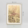 Plakat w ramie 50x70 - Boho Wizja - suszone, trawy - rama drewno