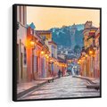Obraz w ramie 50x50 - W stronę marzycielskich horyzontów - włoska uliczka, wieczór - rama czarna