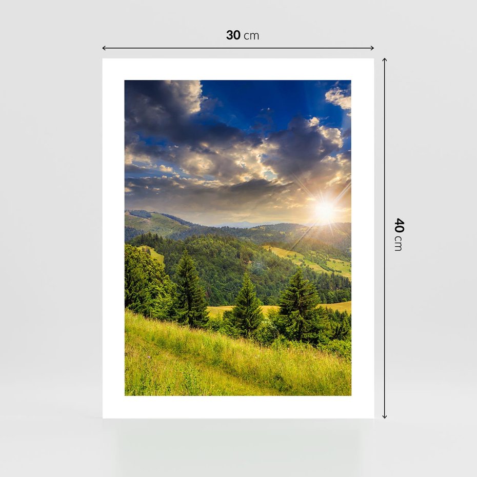 Plakat bez ramy 30x40 - Pejzaż w perspektywie - pejzaż, perspektywa