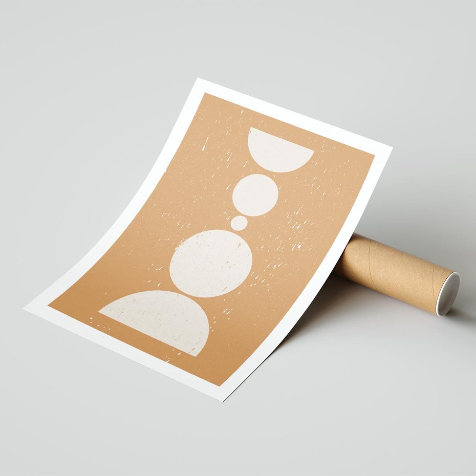 Plakat bez ramy 21x30 - Podróżne Echa - mid century styl, nowoczesna grafika