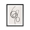 Plakat w ramie 30x40 - Migotliwa Kreatywność - abstrakcyjne szkicowane linie, minimalizm - rama czarna