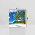 Obraz na płótnie 80x80 - Oaza palm na plaży - palma, plaża