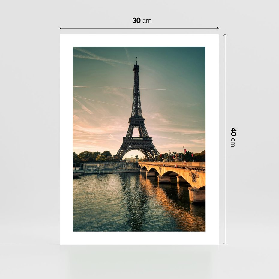 Plakat bez ramy 30x40 - Paryski Szczyt - Paryż, wieża