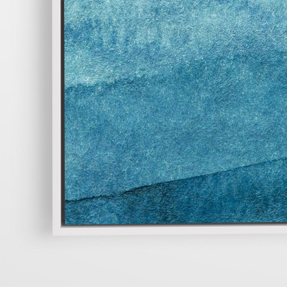 Obraz w ramie 120x80 - Kolorowe fale akwareli - akwarela, fale - rama biała