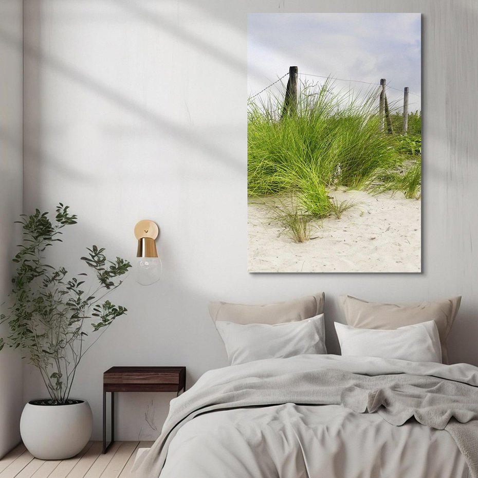 Obraz na płótnie 70x100 - Rajskie wydmy nad plażą - plaża, wydmy