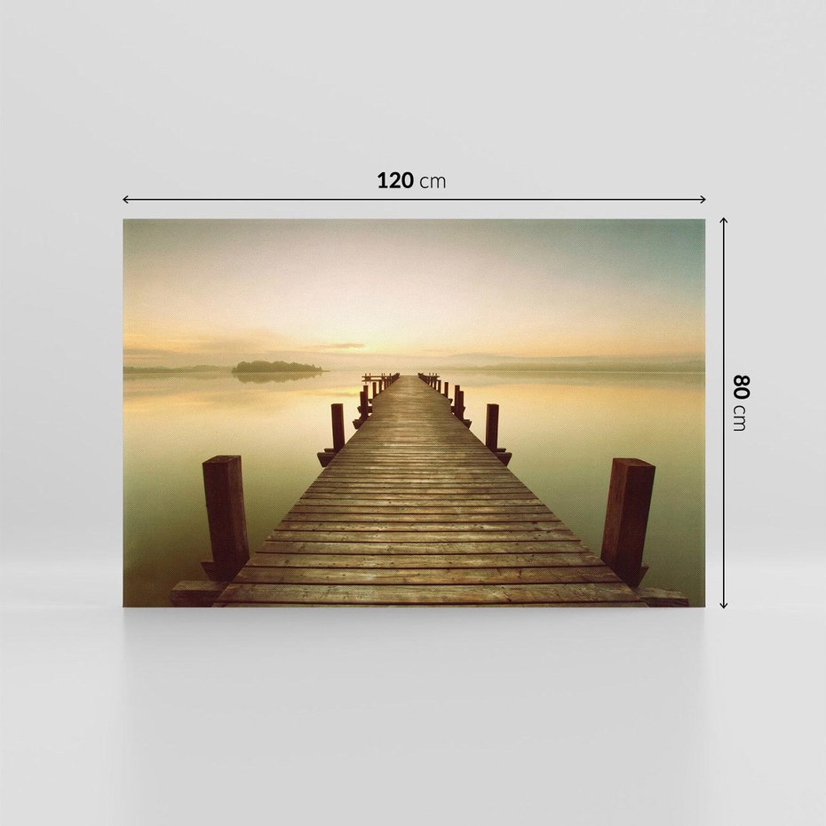 Obraz na płótnie 120x80 - Molo: spacer nad morzem - molo, morze