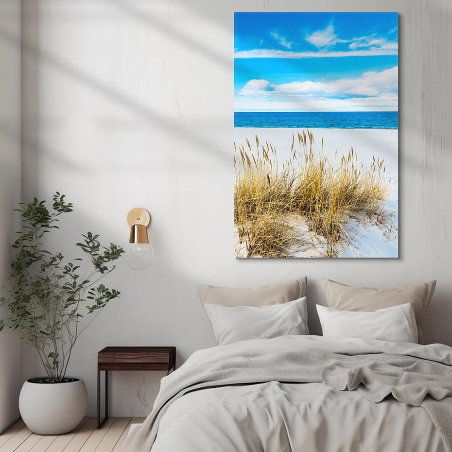 Obraz na płótnie 50x70 - Błogi Relaks - Łeba, bałtyk