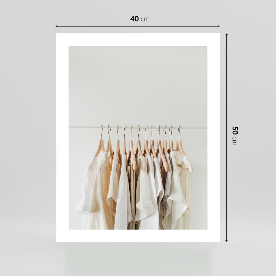 Plakat bez ramy 40x50 - Elegancja Prostoty - ubrania, modowa fotografia