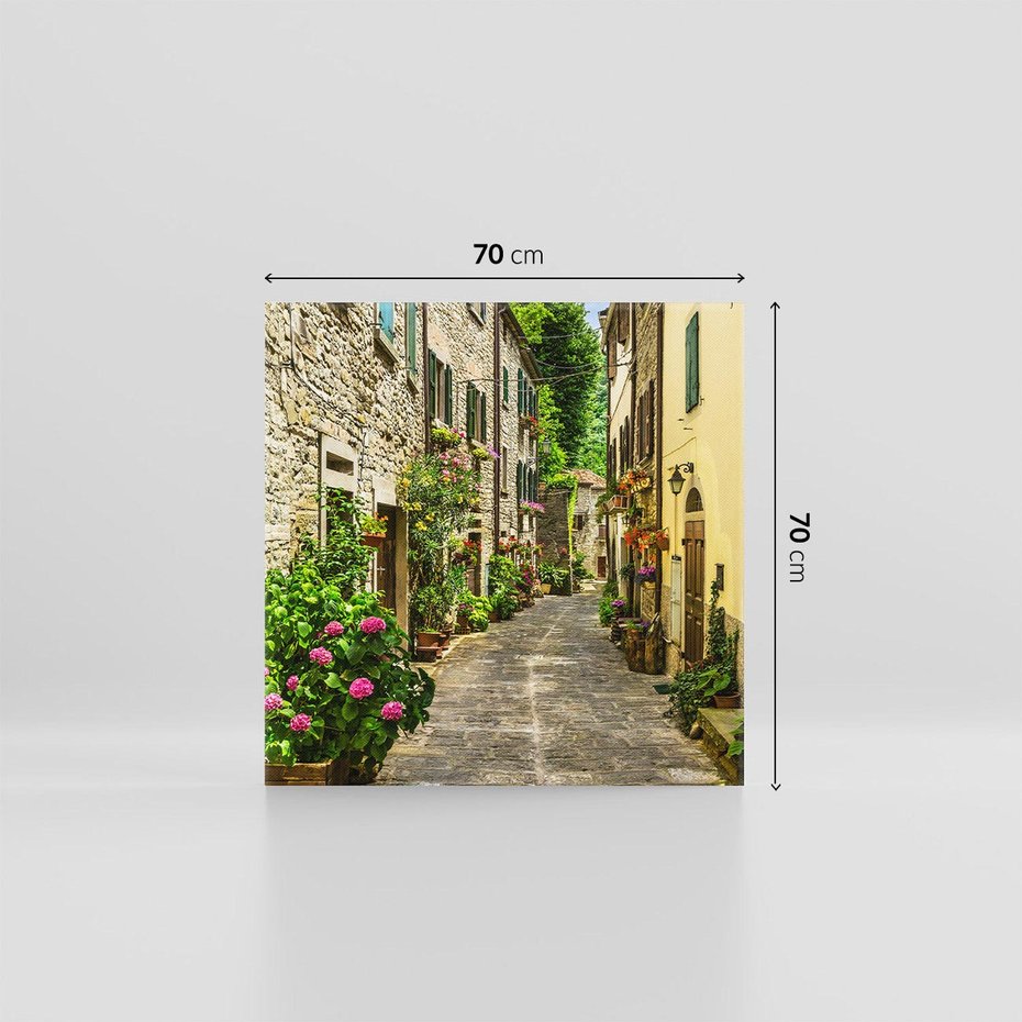 Obraz na płótnie 70x70 - Spacer po Złotej Alei - uliczka, perspektywa