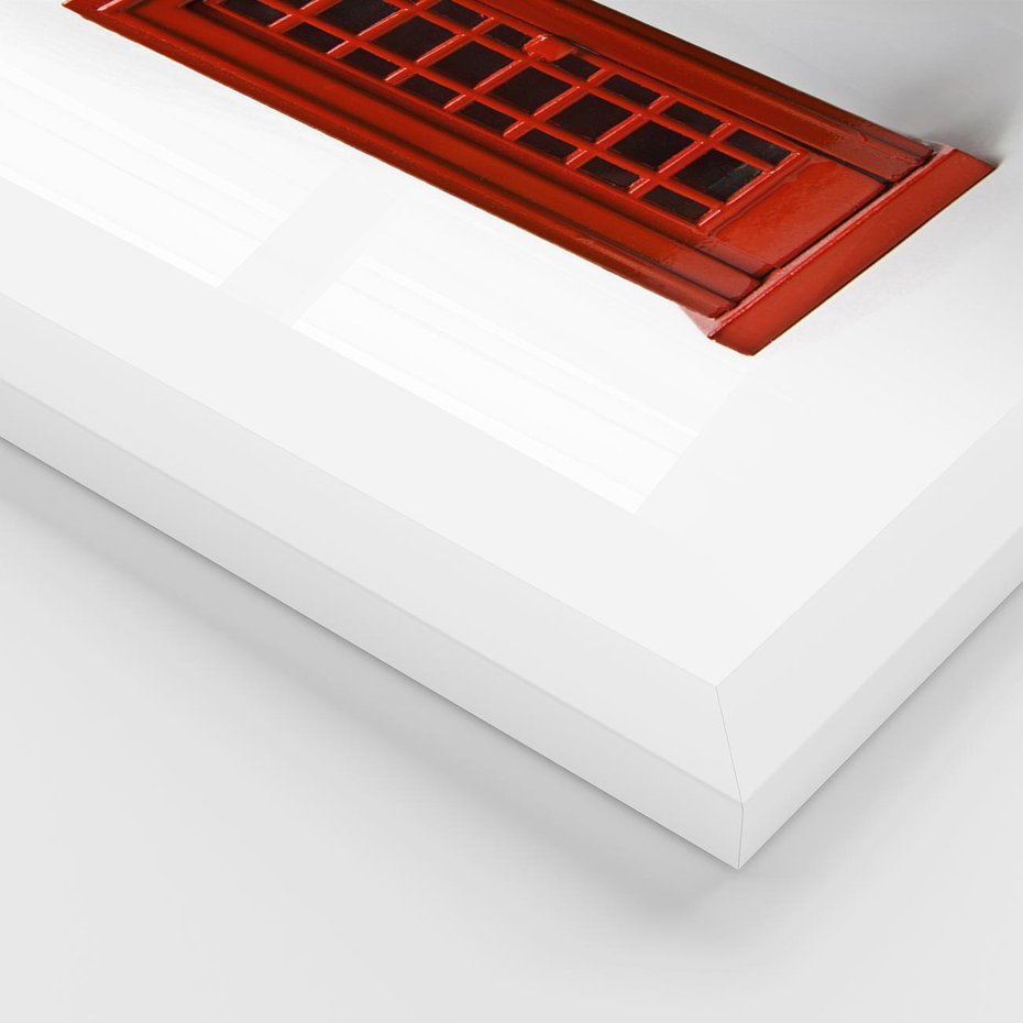 Plakat w ramie 50x70 - Ikona Londynu - Londyn, budka - rama biała