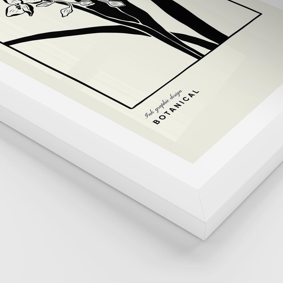 Plakat w ramie 50x70 - Symfonia kwiatowej ekspresji - kwiat, grafika - rama biała