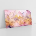 Obraz na płótnie 140x70 - Pastelowe Wzgórza - pastelowe, różowe góry