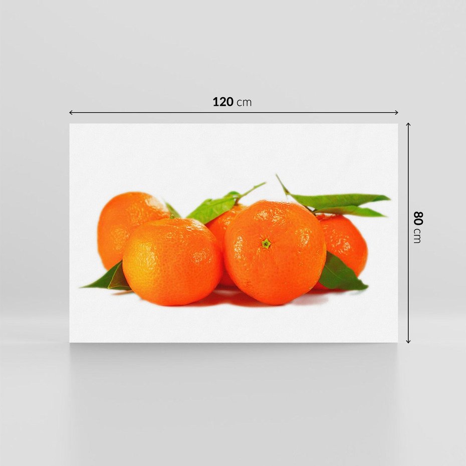 Obraz na płótnie 120x80 - Mandarynki - Owocowy Zestaw - mandarynki, owoce