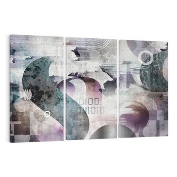 Obraz na płótnie 120x80 - Nocne opowieści w barwach - typografia, abstrakcja