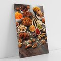 Obraz na płótnie 70x100 - Szlachetne smaki kuchni - nasiona, bakalie